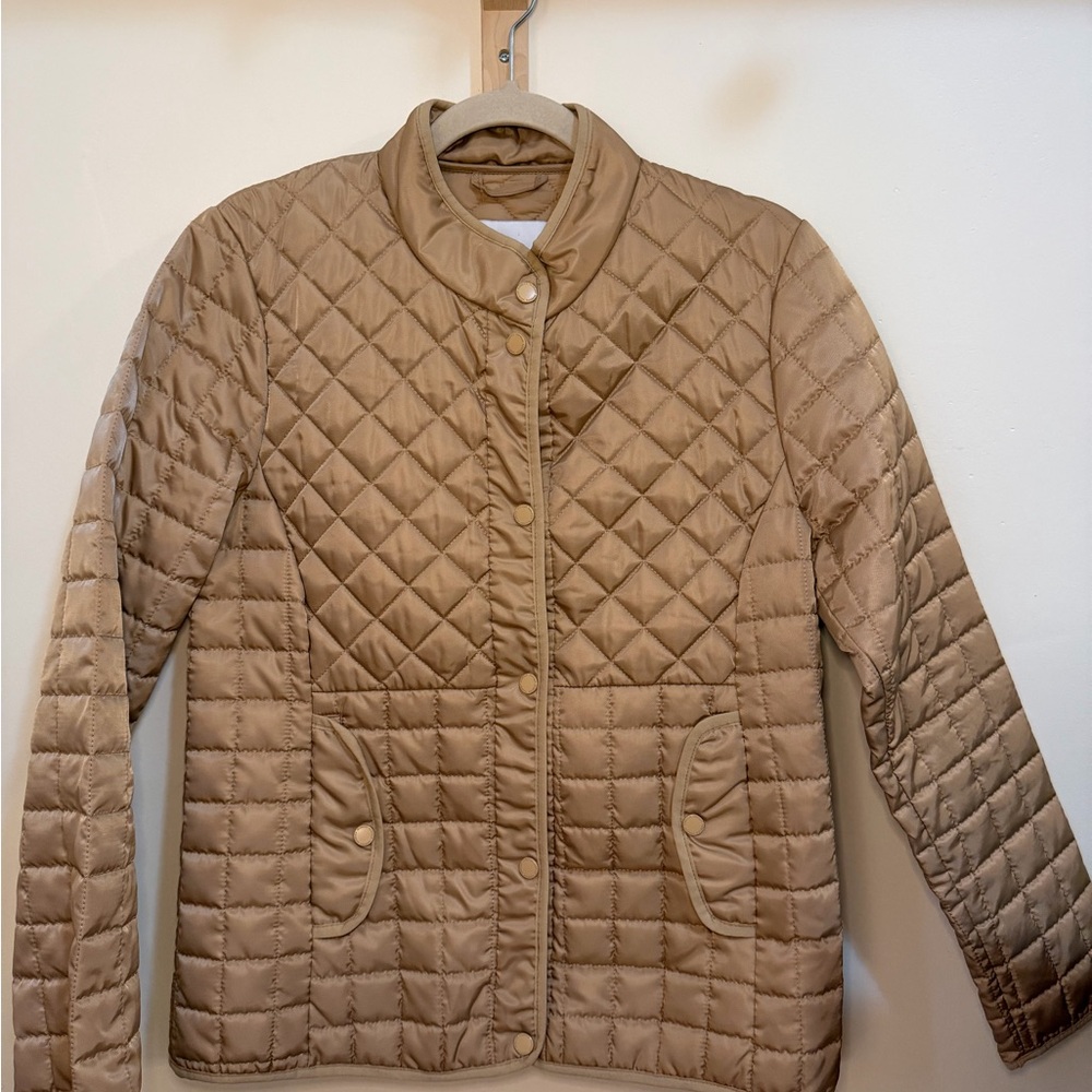 Rebecca Minkoff Quilted Tan Jacket Size M